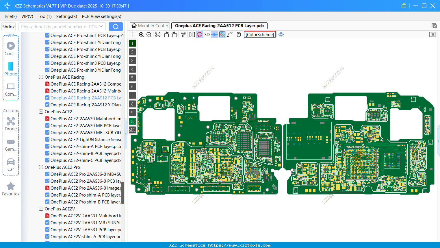 Oneplus ACE Racing-2AA512 PCB Layer